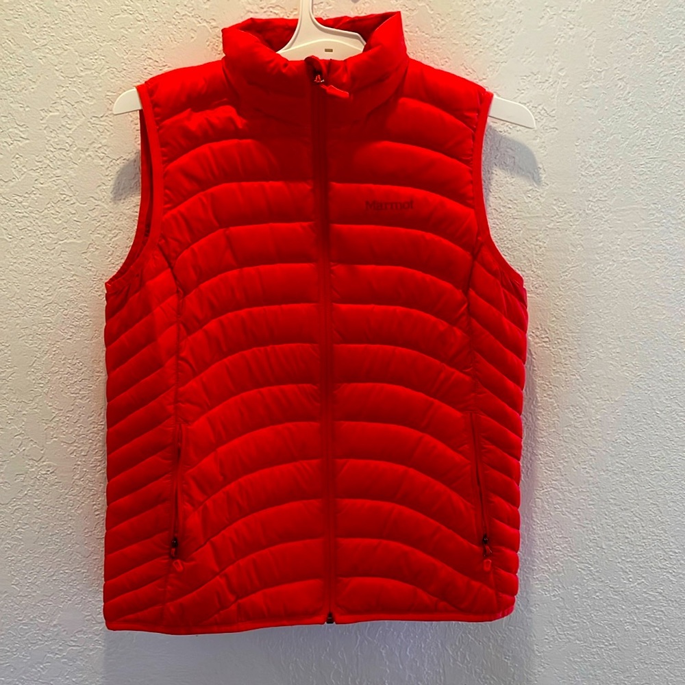Marmot, puffer vest, red, medium